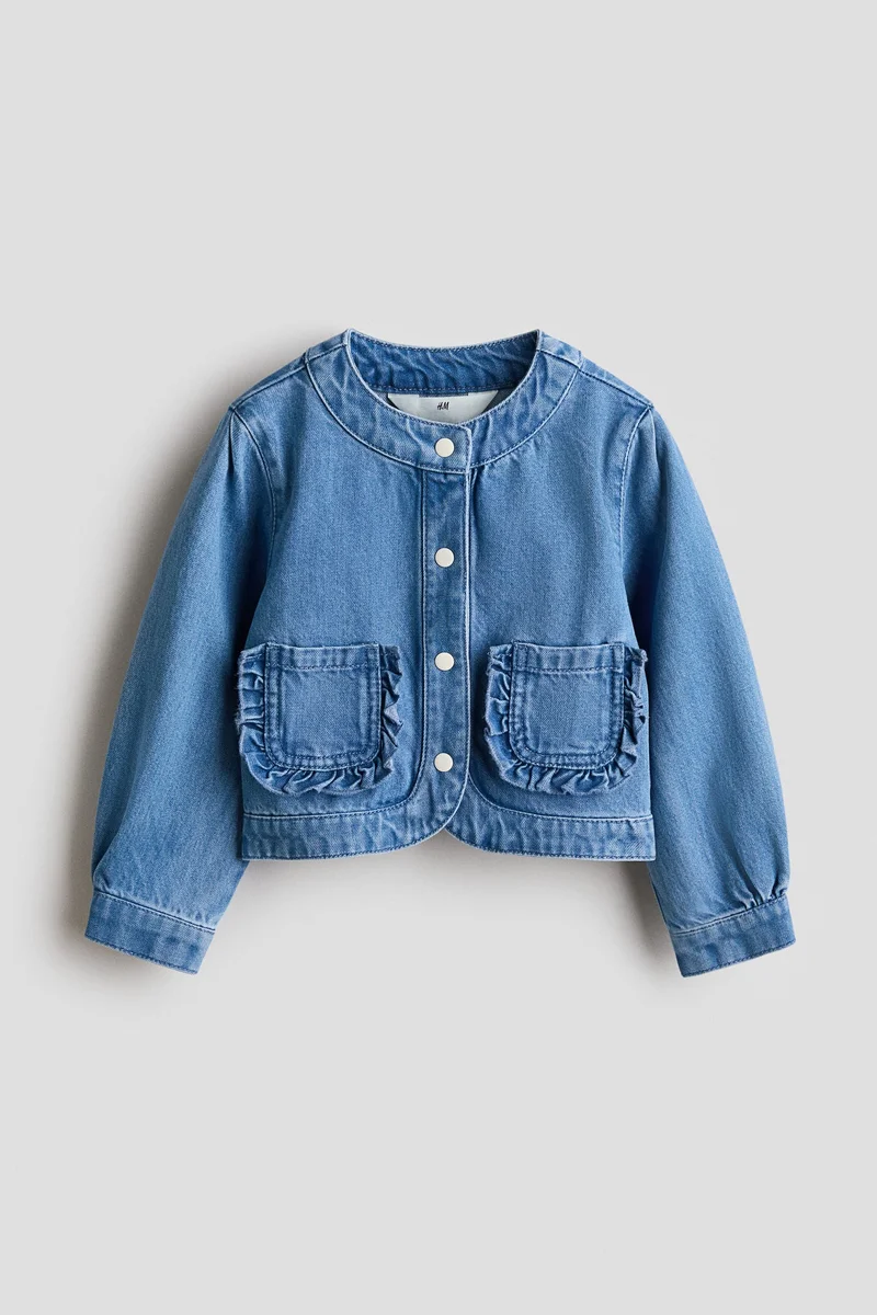 H&M Frill-trimmed denim jacket